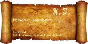 Mindek Dagobert névjegykártya